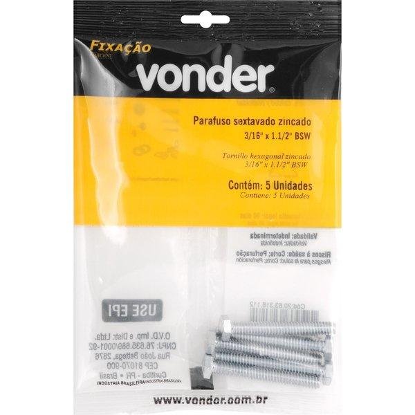 Imagem do produto PARAF SEXT ROSCA SOB 3/16X1.1/2 VONDER