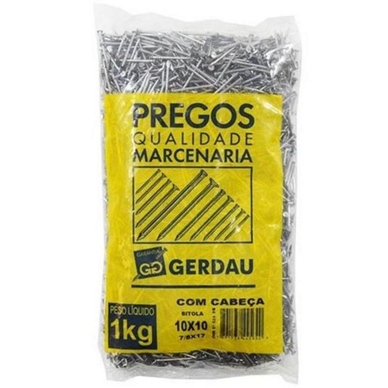 Imagem do produto PREGO 10X9 C/CAB SC 1KG GERDAU