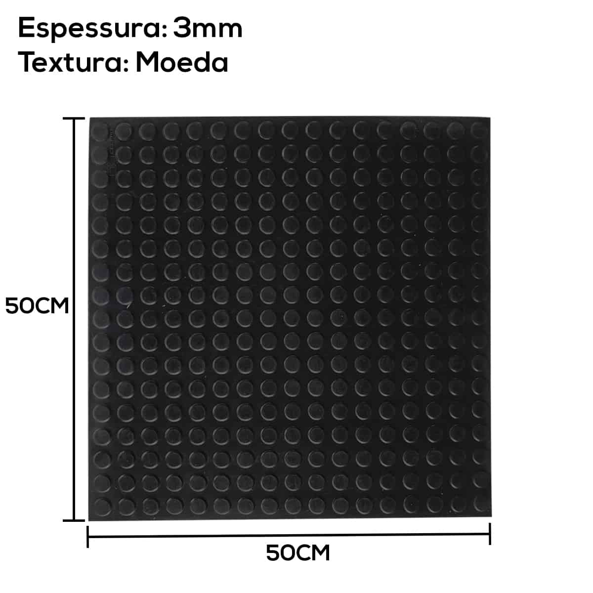 Imagem do produto PISO PASTILHADO AZ PRETO 500X500X3,00MM CELPAN