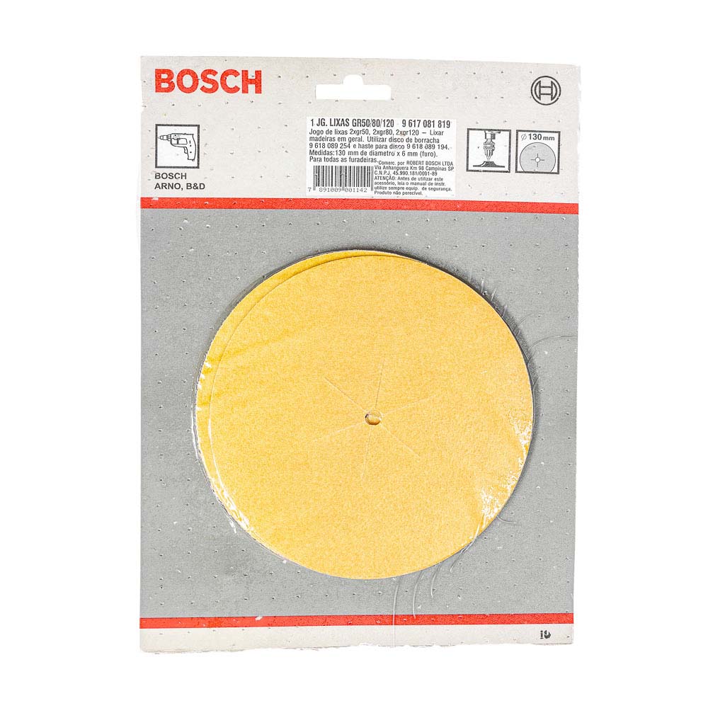 Imagem do produto JOGO DE LIXAS GR.50/80/120 BOSCH