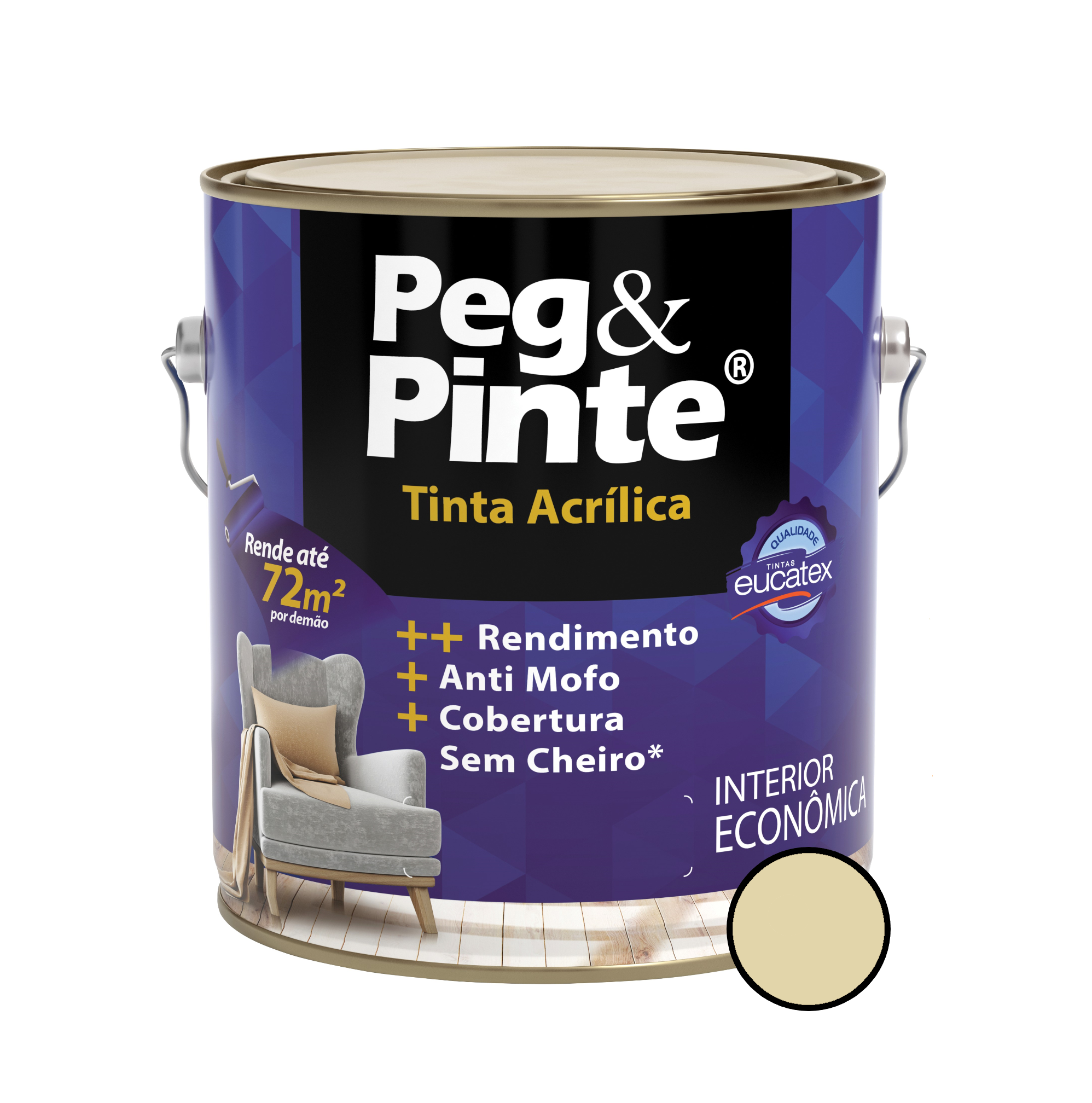Imagem do produto PEG & PINTE ACR 3,6L MARFIM ANGOLA EUCATEX