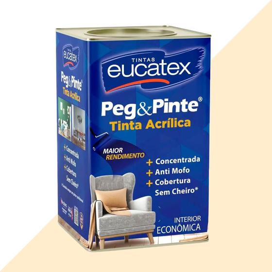 Imagem do produto PEG & PINTE ACR 18L PALHA SERTAO EUCATEX PEG & PINTE TINTA ACR PALHA SERTAO