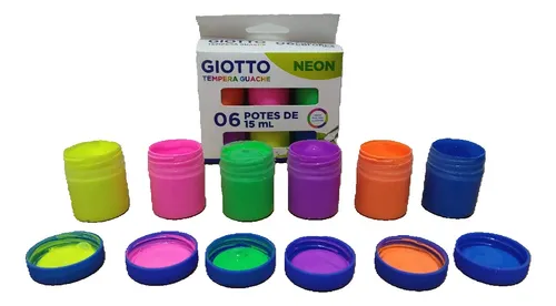 Imagem do produto TINTA GUACHE NEON 6 CORES 01006