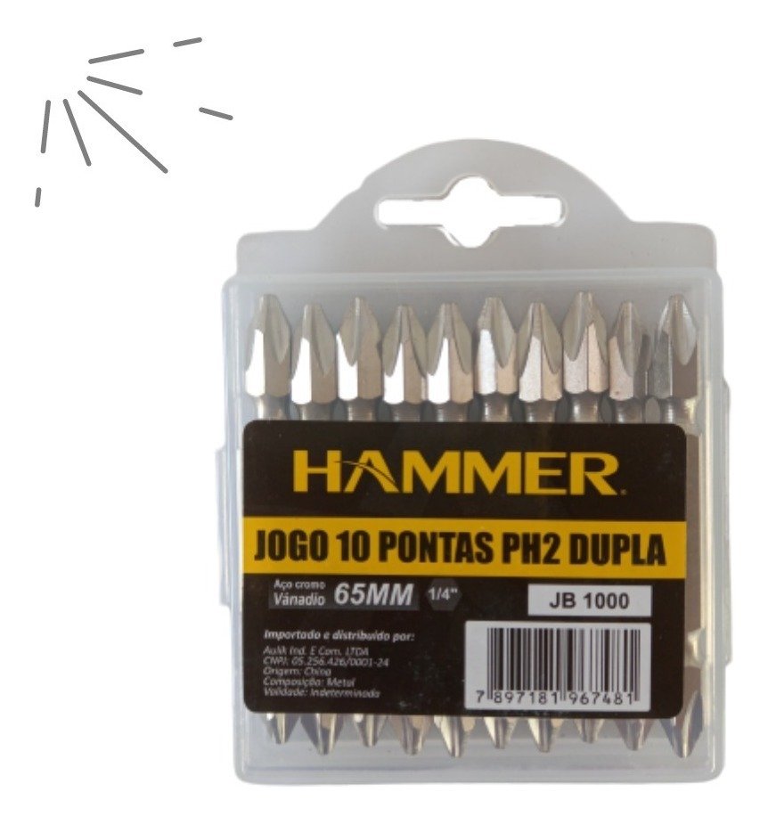 Imagem do produto BITS P/ PARAFUSADERIA PHILLIPS 1/4''X75MM UND