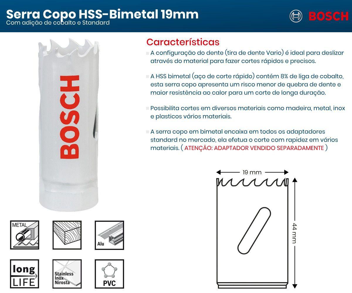 Imagem do produto SERRA COPO BIMETAL 19MM 3/4" BOSCH