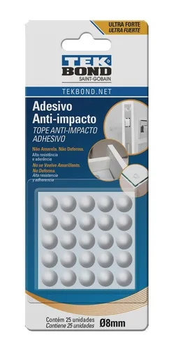 Imagem do produto BUMPER GOTA P 8MM C/ 25 UN TEKBOND