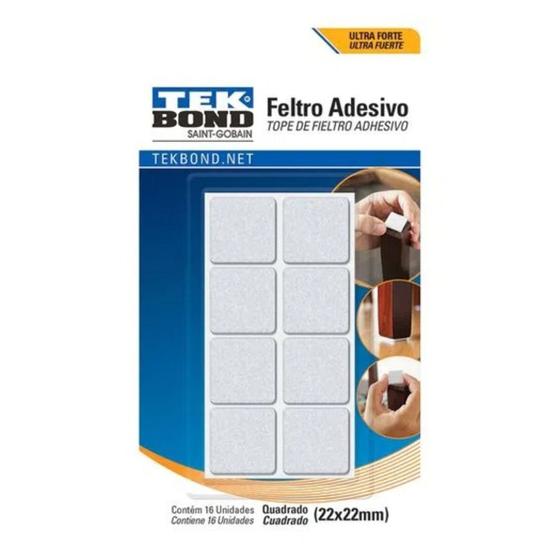 Imagem do produto FELTRO QUADRADO 22MM PR C/ 16 UND TEKBOND