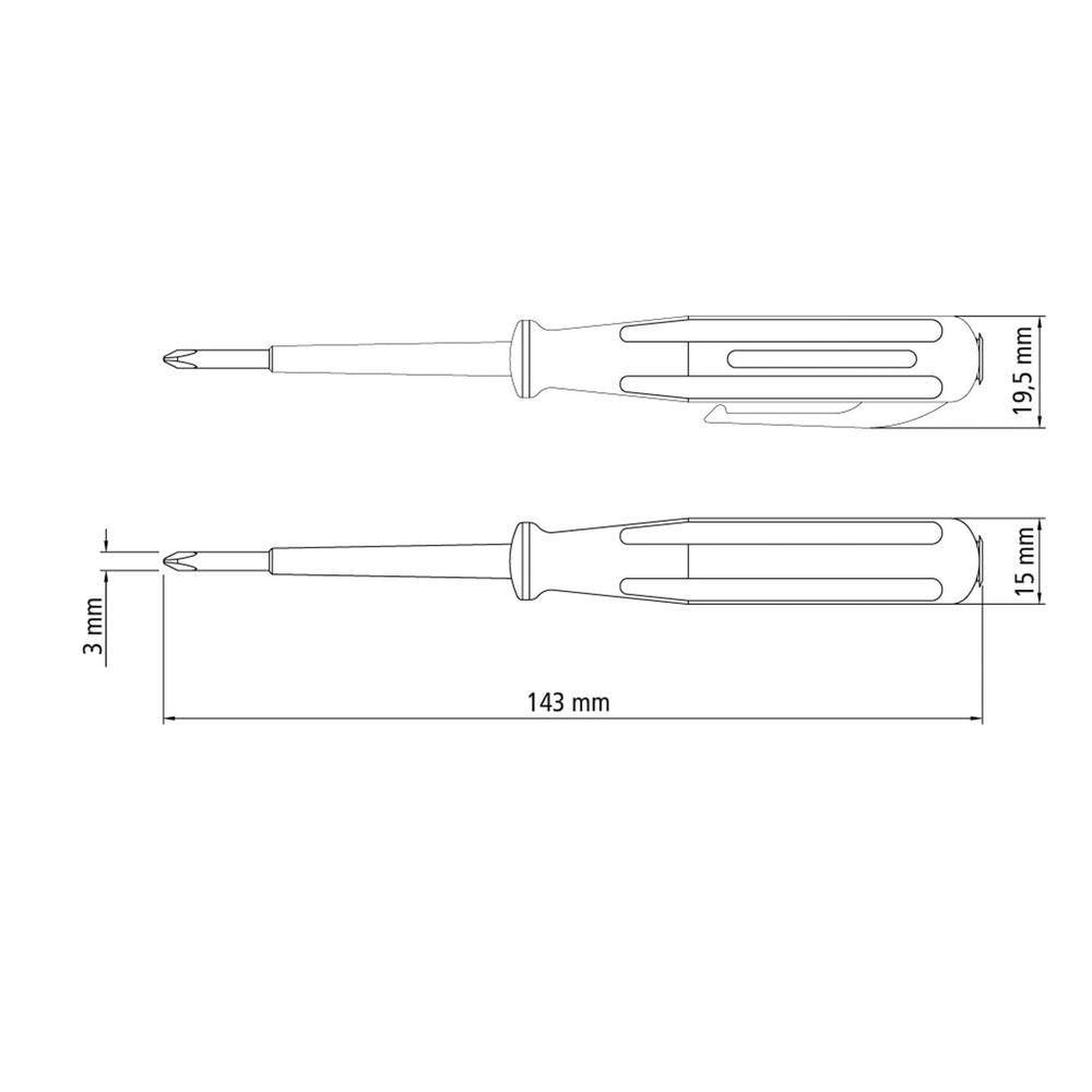 Imagem do produto CHAVE TESTE PONTA CRUZADA 1/8X3" 41901/110 TRAMONTINA