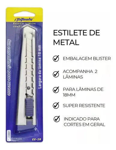 Imagem do produto ESTILETE PLASTICO C/ TRAVA 09MM THOR