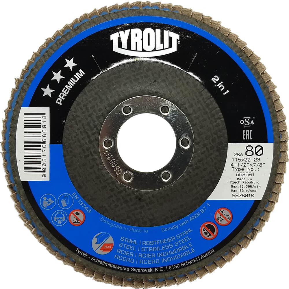 Imagem do produto DISCO FLAP ACO G80S-B 4.1/2" TYROLIT