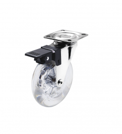 Imagem do produto RODIZIO GIRA 75MM C/FREIO NIQUEL SOPRANO