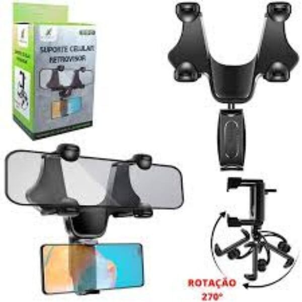 Imagem do produto SUPORTE CELULAR VEICULAR 270° P/ RETROVISOR
