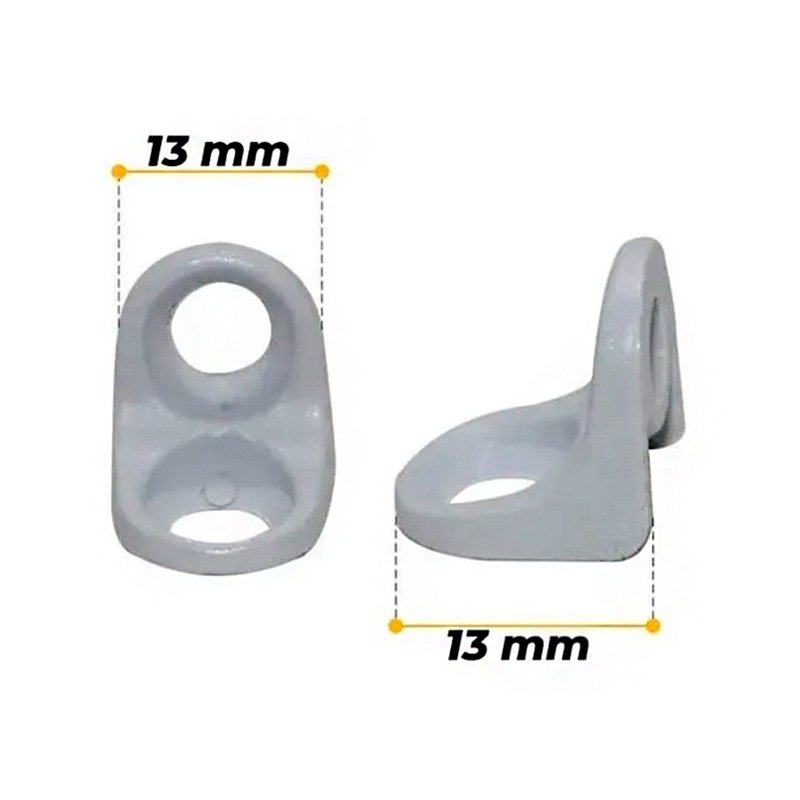 Imagem do produto SUPORTE PRATELEIRA 2 FUROS BRANCO