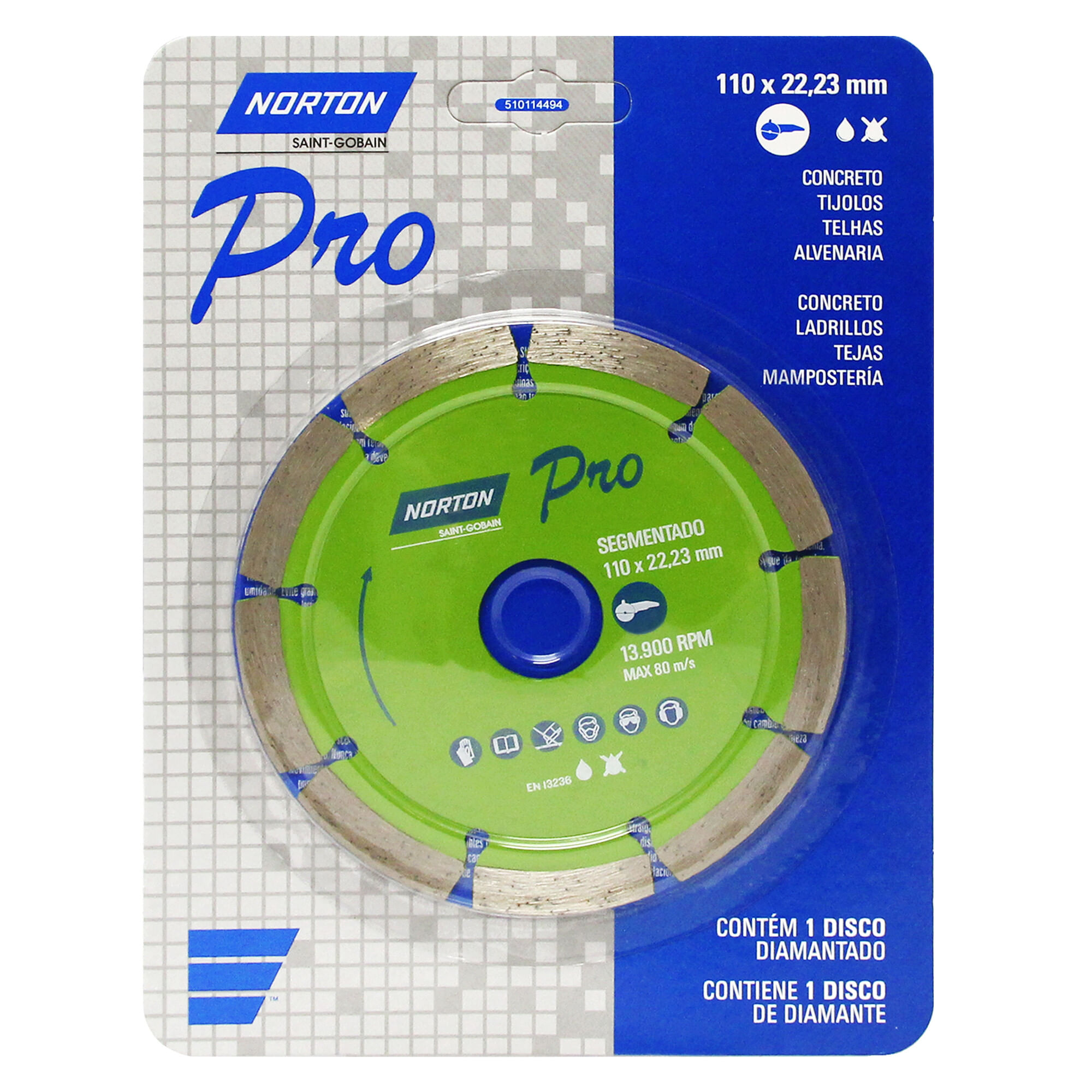 Imagem do produto DISCO CORTE MARMORE/GRANITO 110X22,23MM NORTON