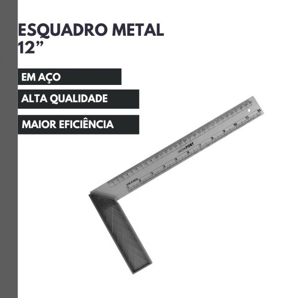 Imagem do produto ESQUADRO ALUMINIO 12" MOMFORT