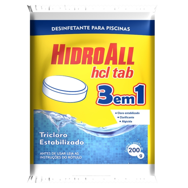 Imagem do produto HCL 1,4KG C 7 TABLETE S/ FLUTUADOR 200G HIDROALL