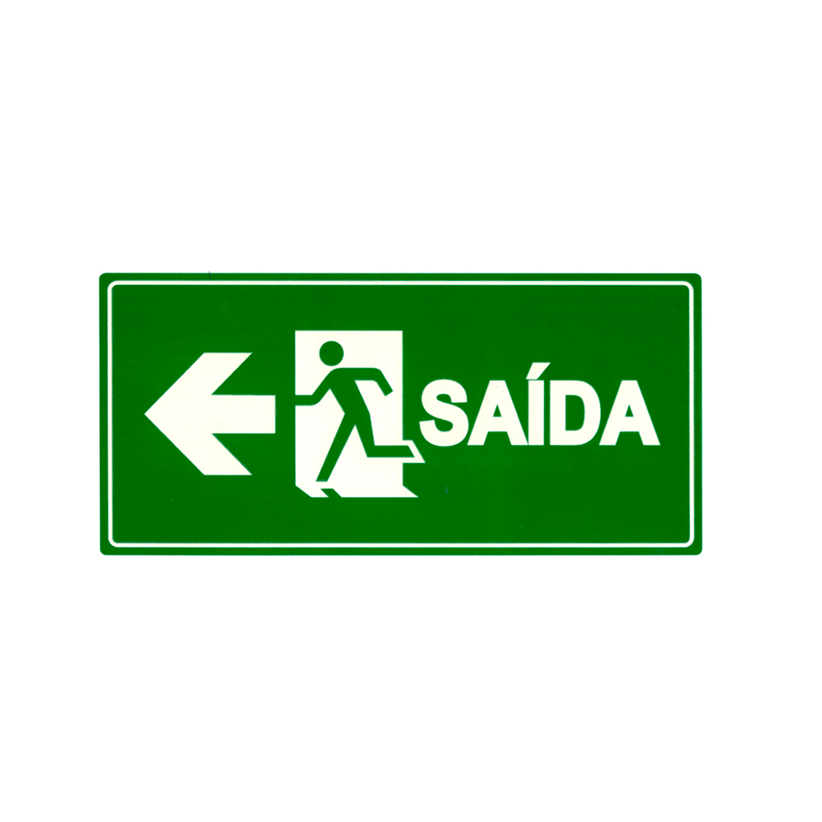 Imagem do produto PLACA SAIDA DE EMERGENCIA FIGURA E SETA P/ ESQUERDA