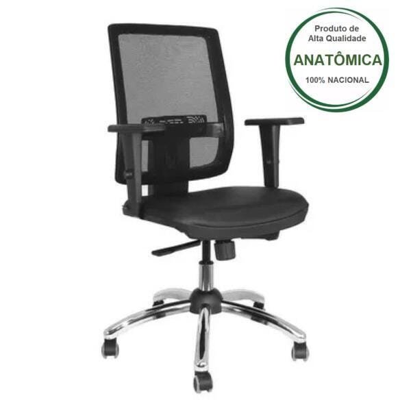 Imagem do produto POLTRONA PRESIDENTE GIRATORIA CR TELA - PRETA