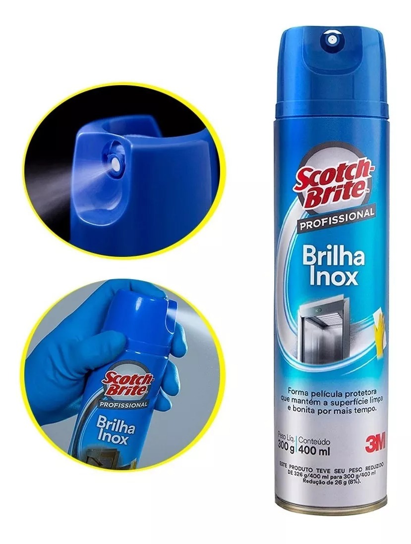 Imagem do produto BRILHA INOX AEROSOL 300ML DOMLINE