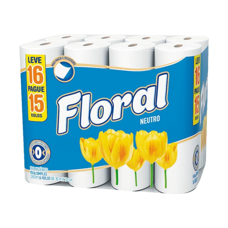 Imagem do produto PAPEL HIGIENICO F.S L16P15 FLORAL