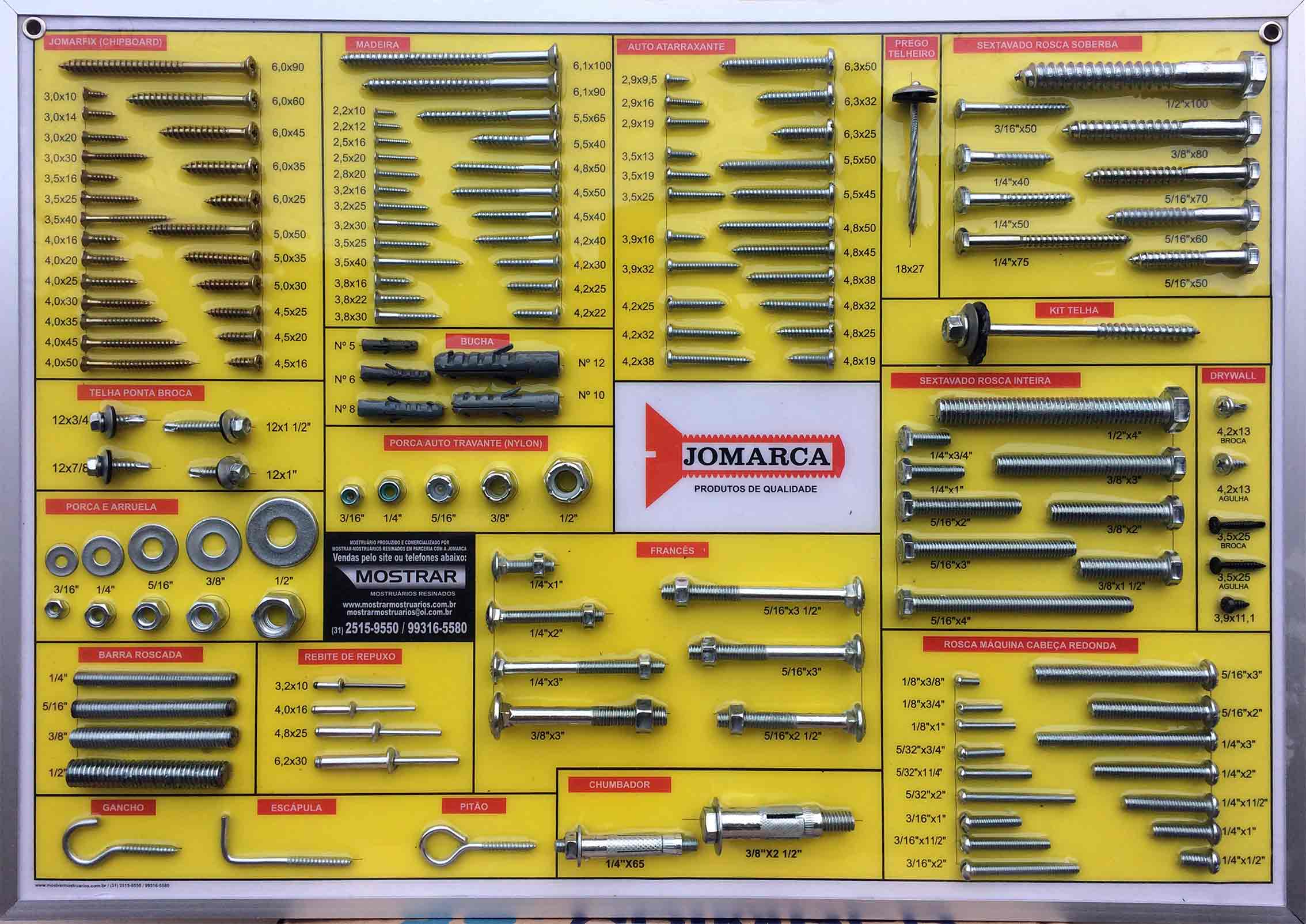 Imagem do produto MOSTRUARIO DE PARAFUSOS JFX