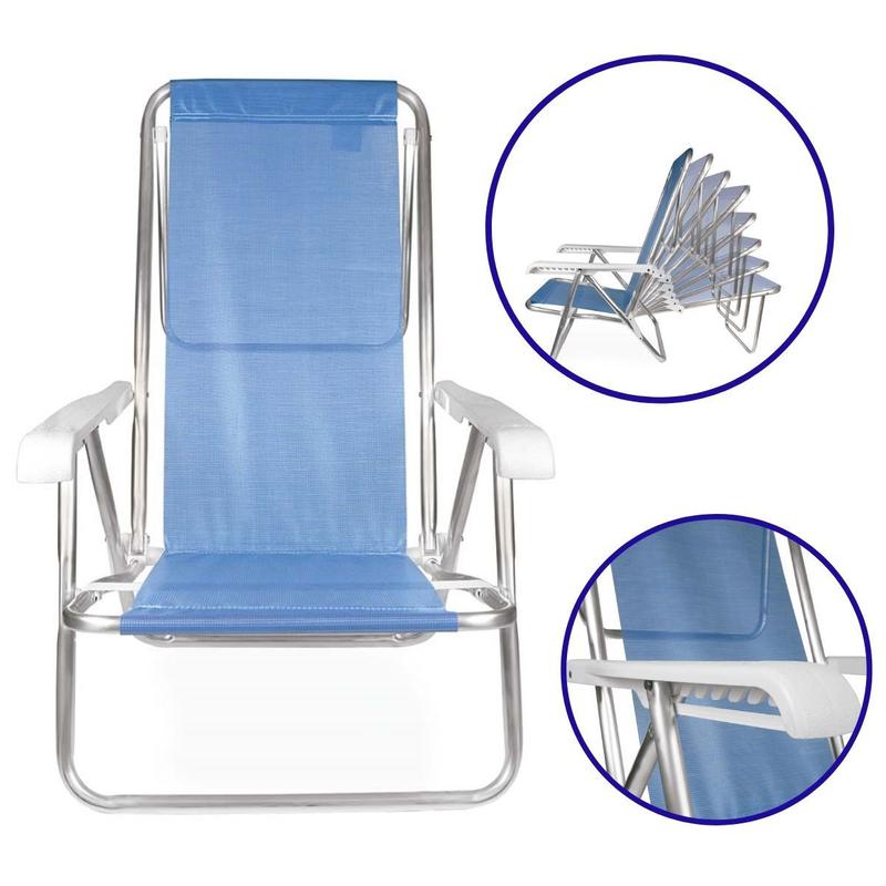 Imagem do produto CADEIRA DE PRAIA 8 POS ALUMINIO MOR