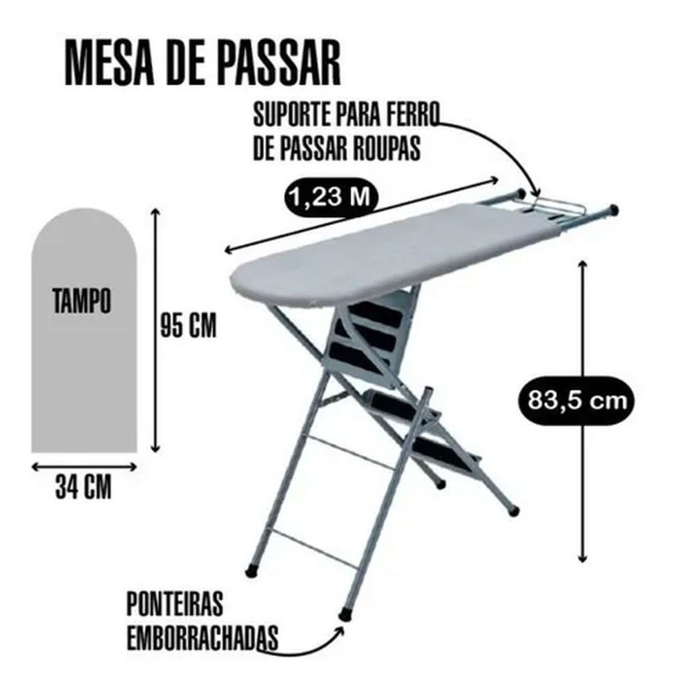 Imagem do produto MESA DE PASSAR MULTIF IDEAL MOR