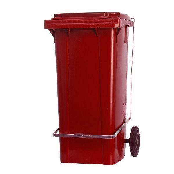 Imagem do produto CONTAINER C/ RODA 200MM P/ LIXO 120L VERMELHO BRALIMP