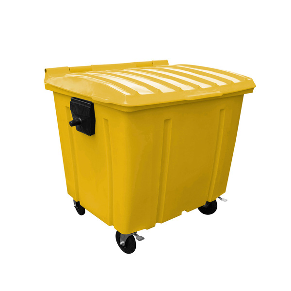 Imagem do produto CONTAINER C/ RODA 200MM P/ LIXO 240L AMARELO BRALIMPIA
