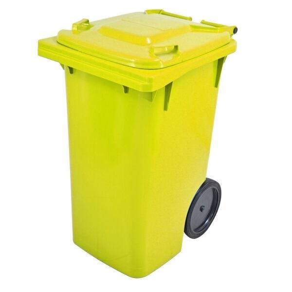 Imagem do produto CONTAINER C/ RODA 300MM P/ LIXO 240L AMARELO BRALIMPIA