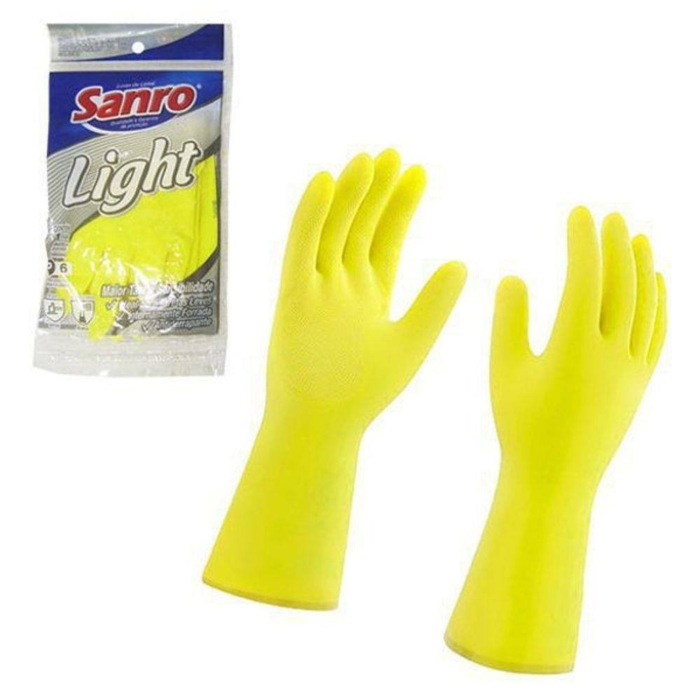 Imagem do produto LUVA LATEX AMARELA M SANRO STANDARD