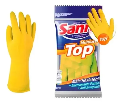 Imagem do produto LUVA LATEX AMARELA P SANRO STANDARD