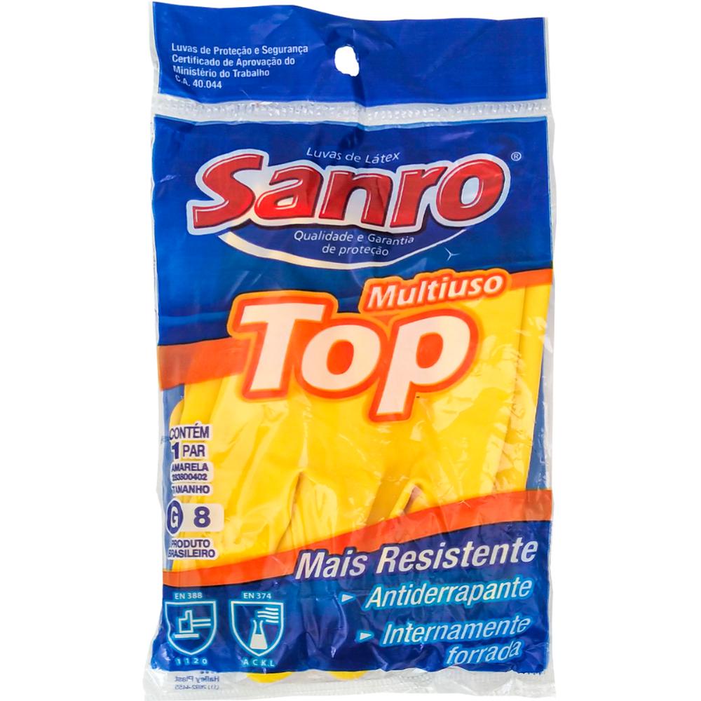 Imagem do produto LUVA LATEX AMARELO G SANRO STANDARD