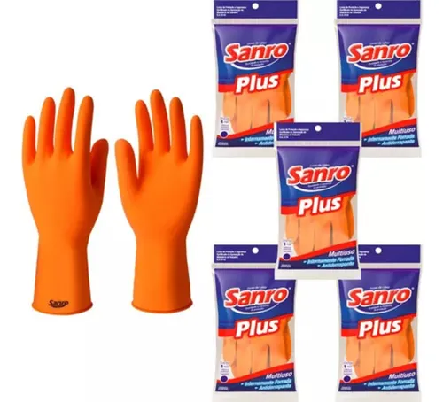 Imagem do produto LUVA LATEX LARANJA G SANRO PLUS