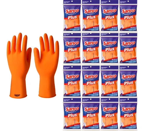 Imagem do produto LUVA LATEX LARANJA P SANRO PLUS