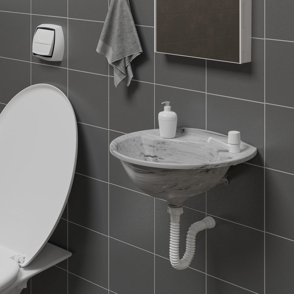 Imagem do produto LAVATORIO PLASTICO 36X28CM C/ VALV LV2/SCBR1 ASTRA