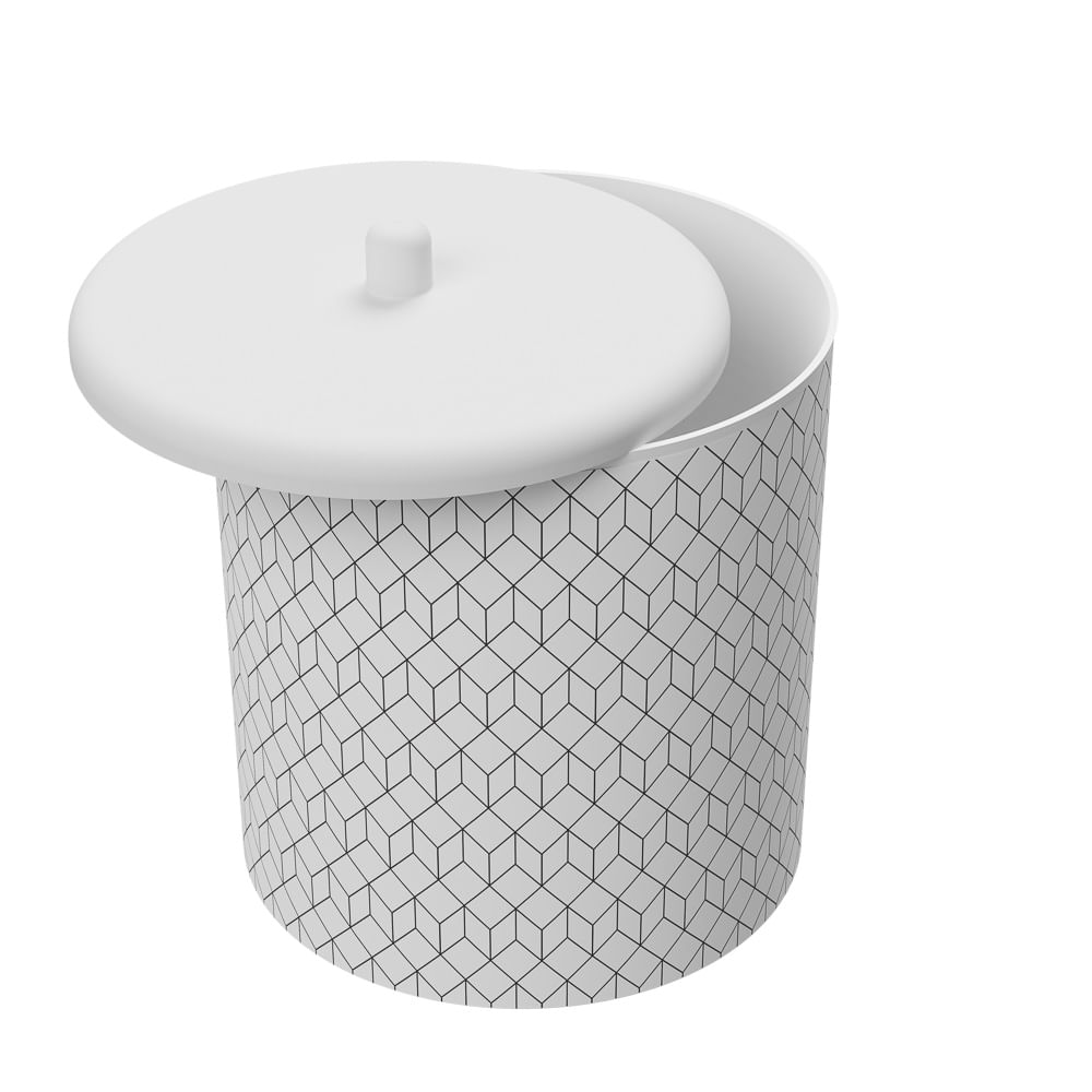 Imagem do produto CESTO MULT C/TAMPA BASC 5CM PT ASTRA