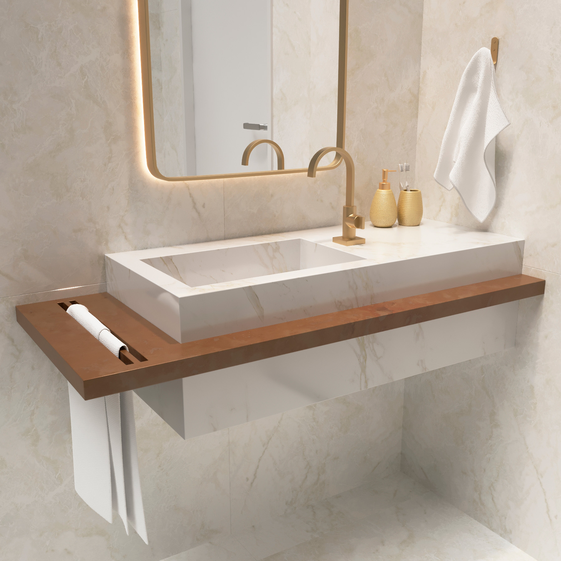 Imagem do produto LAVABO SENIOR CUBA ELLEN 060X038 PT MARMOBEL