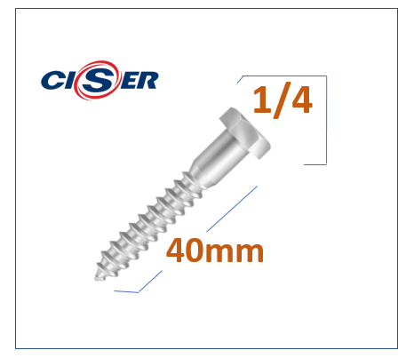 Imagem do produto PARAF MAD SX 1/4X40MM ZI