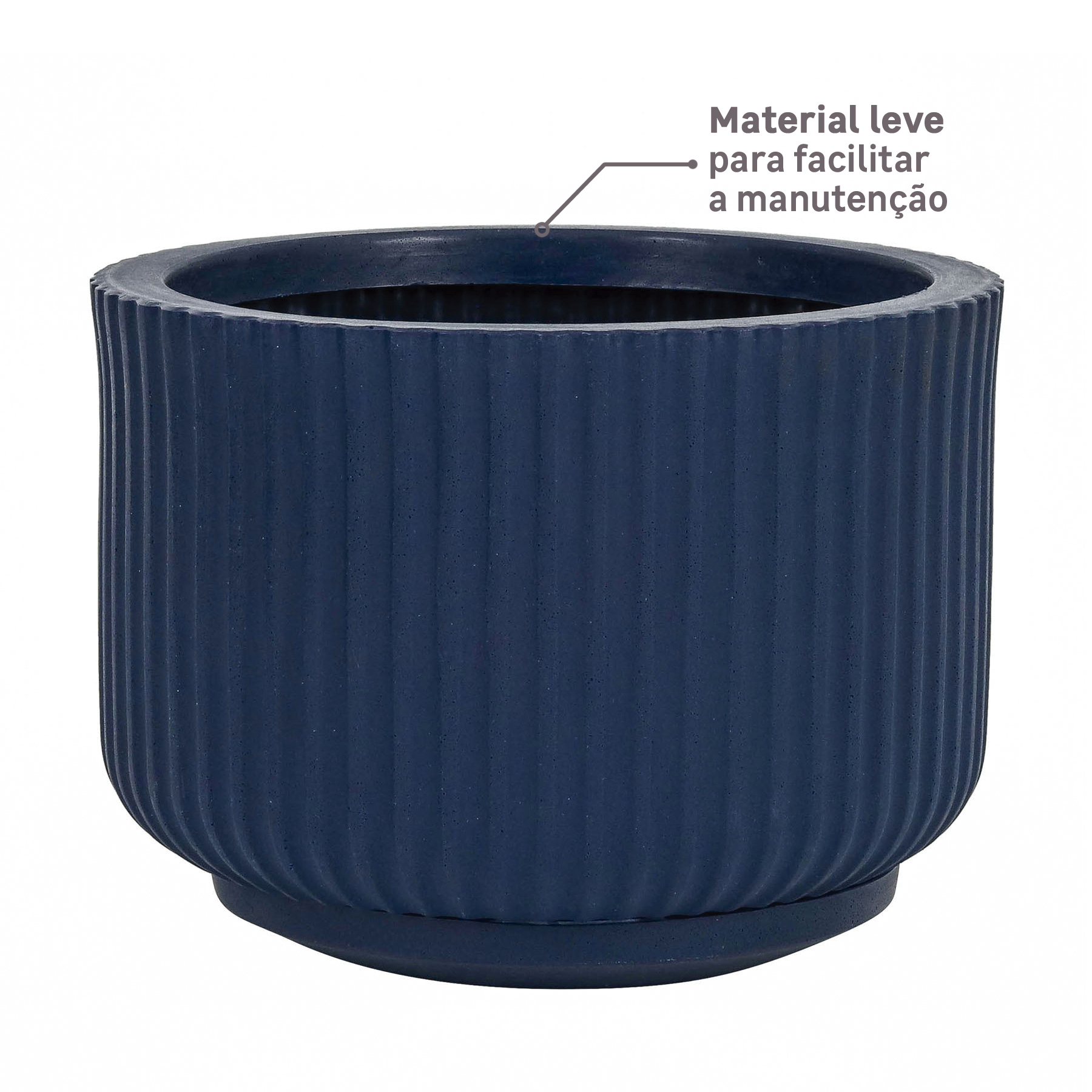 Imagem do produto VASO P/ JARDIM PLASTICO 22CM AZUL PR6143-2 PRIMAFER