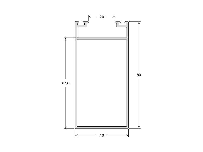 Imagem do produto ALUMINIO COLUNA FACHADA CORTINA VL001 C.DUE FC (UN:19)