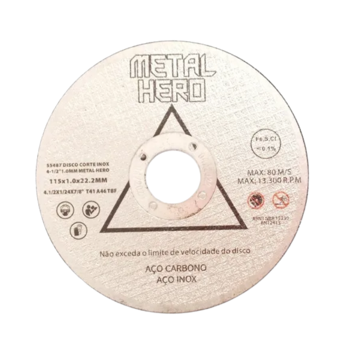 Imagem do produto DISCO DE CORTE FERRO 4.1/2X1,0 METEORO