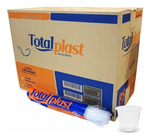 Imagem do produto COPO DESCARTAVEL PLAST BCO 50ML TOTAL