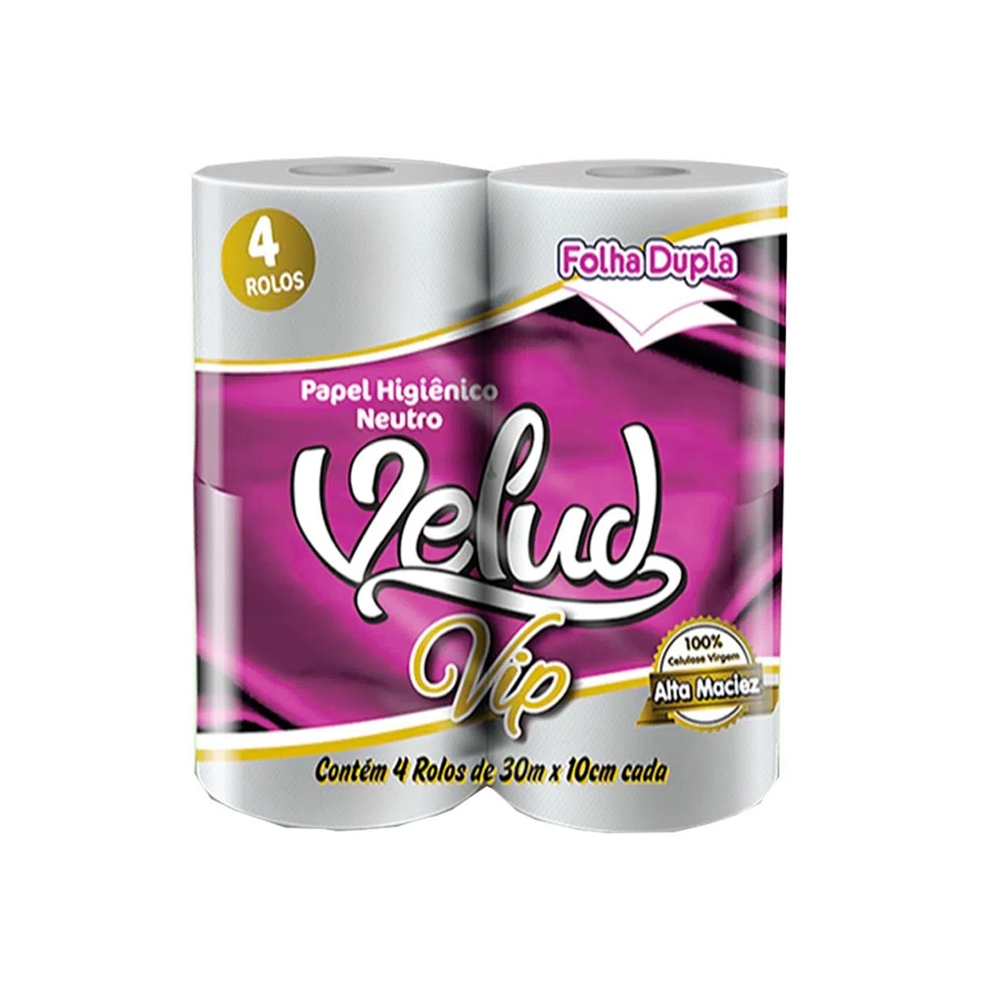 Imagem do produto PAPEL HIGIENICO FD NEUTRO 4RL 30M VELUD VIP