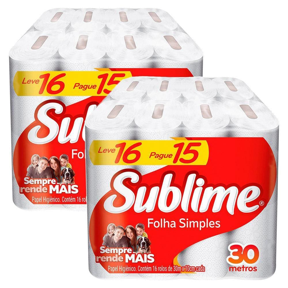 Imagem do produto PAPEL HIGIENICO NEUTRO FOLHA S 4RL 30M SUBLIME