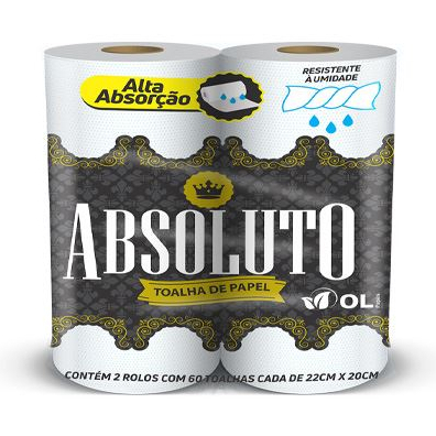 Imagem do produto PAPEL TOALHA 2 ROLOS ABSOLUTO