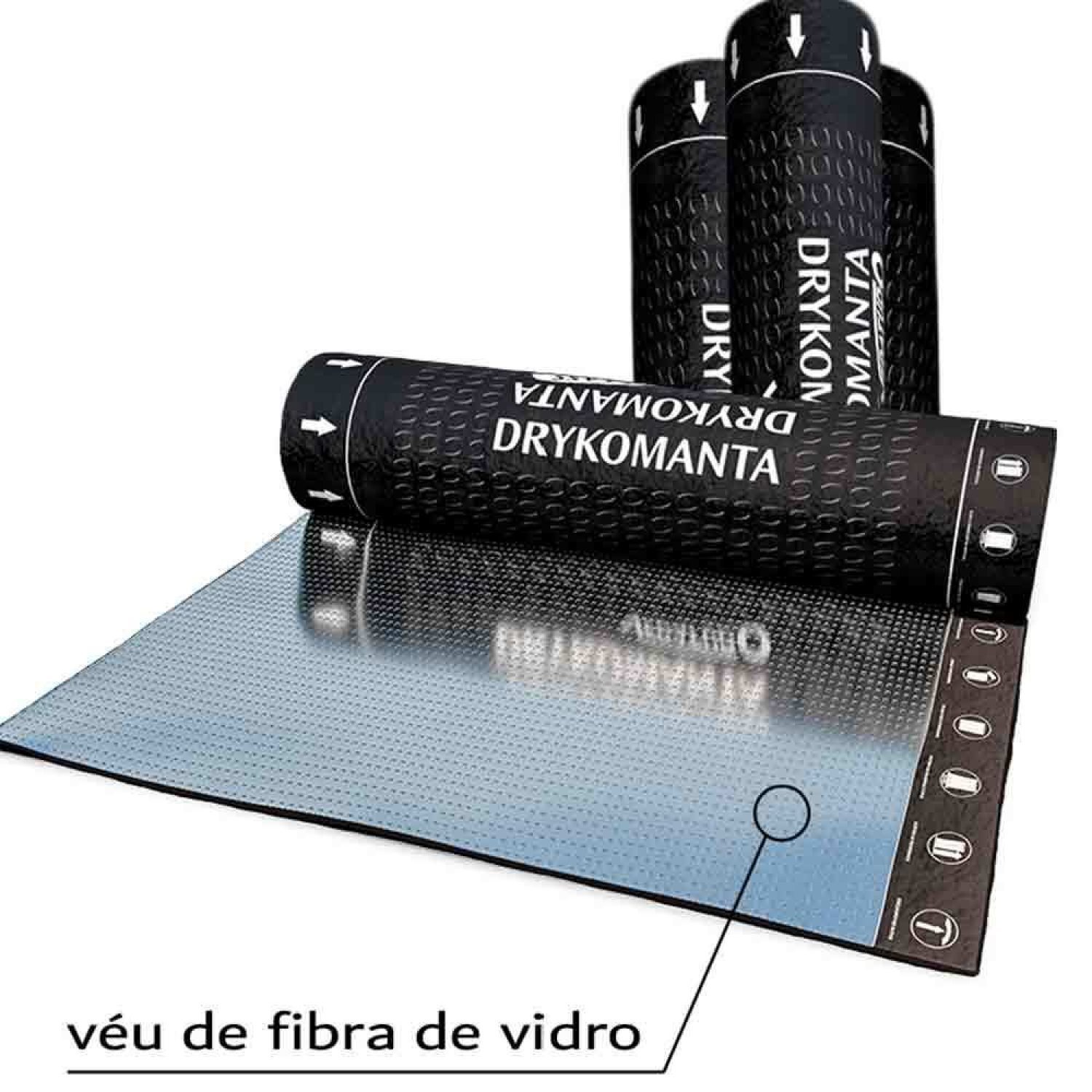 Imagem do produto MANTA ASFALTICA GLASS C/ ALUMINIO 3MM TP3 DRYKO