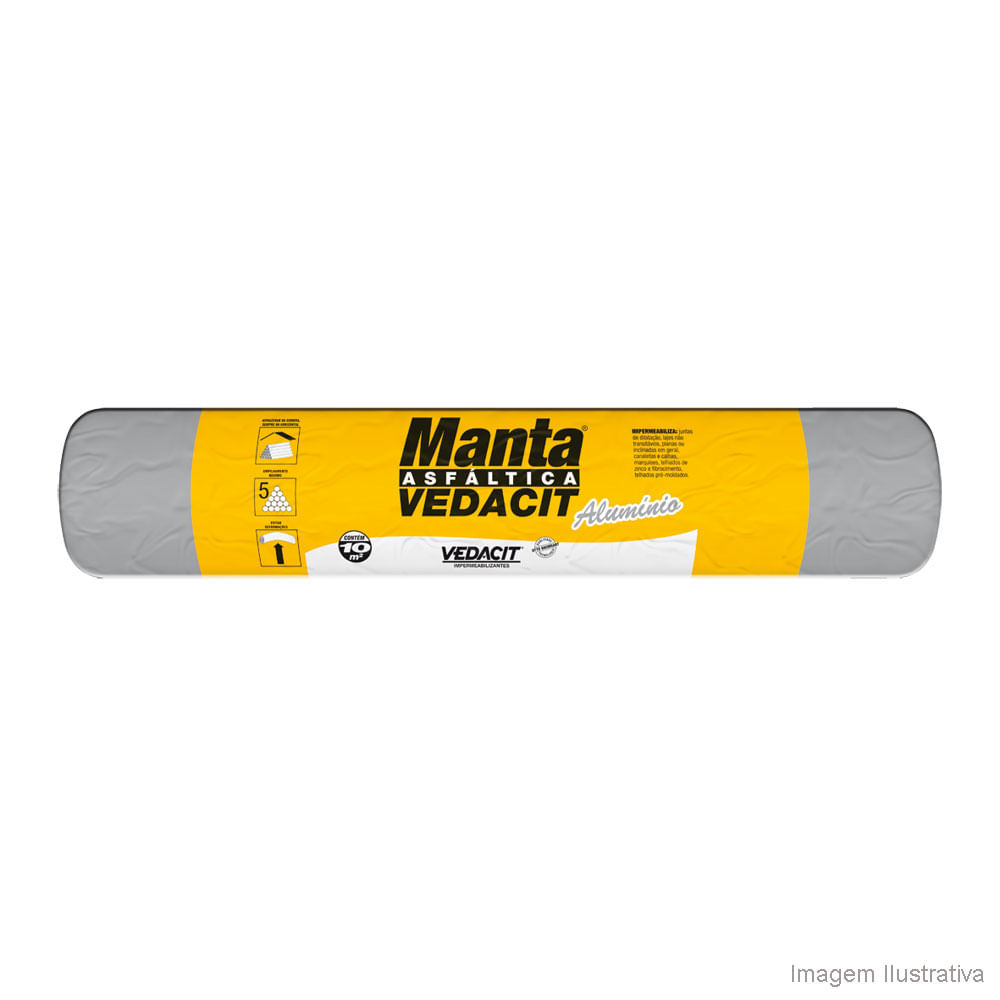 Imagem do produto MANTA ASFALTICA POLIESTER S/ ALUMINIO 4MM TP3 VEDACIT