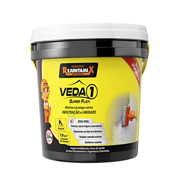 Imagem do produto VEDA 1 SUPER CINZA 3,6KG REJUNTAMIX