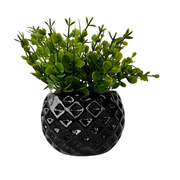 Imagem do produto VASO CACHEPOT 14CM PIRAMIDE PRETO